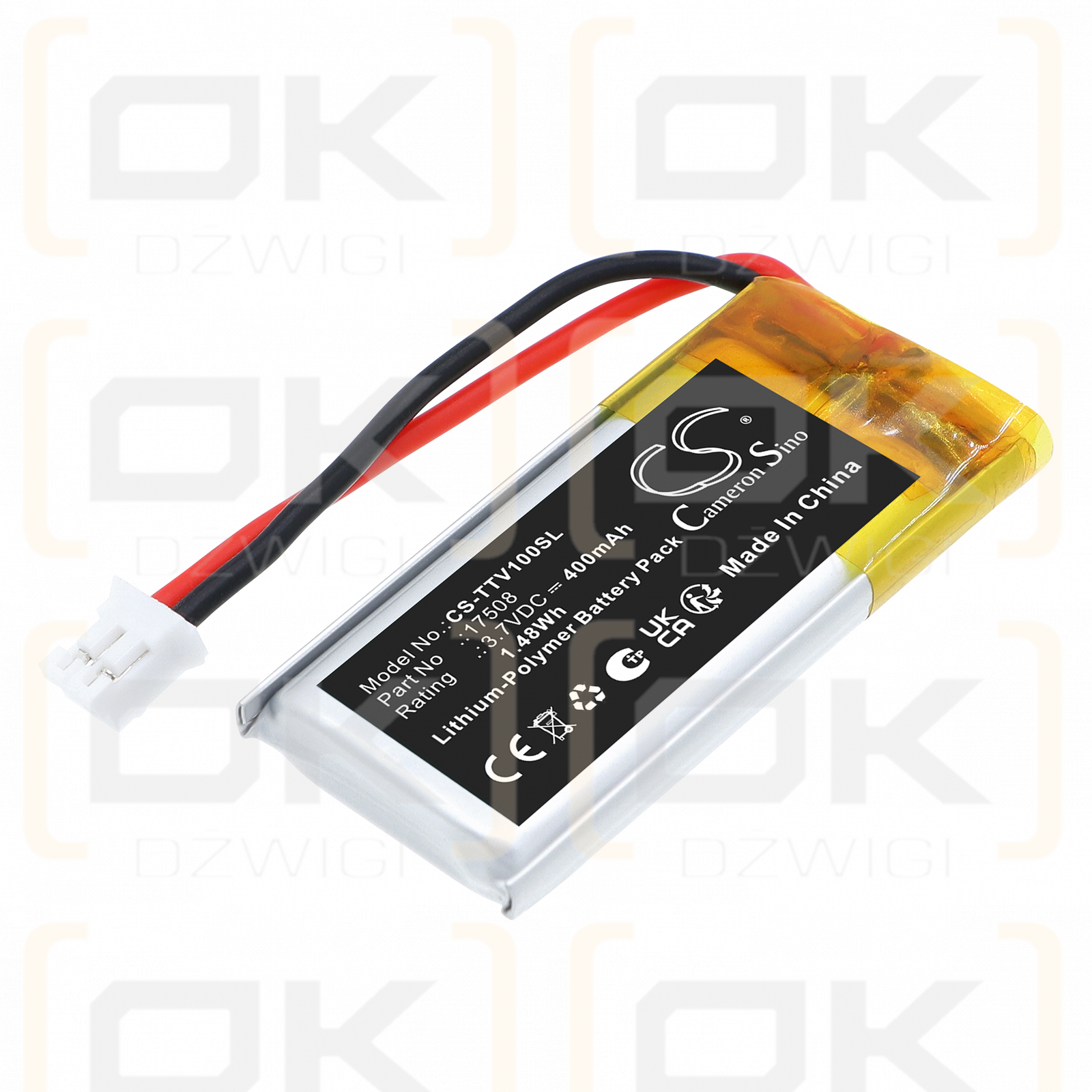 Tristartester V3/17508 400 mAh Li-Polímero 3,7 V (Cameron Sino)