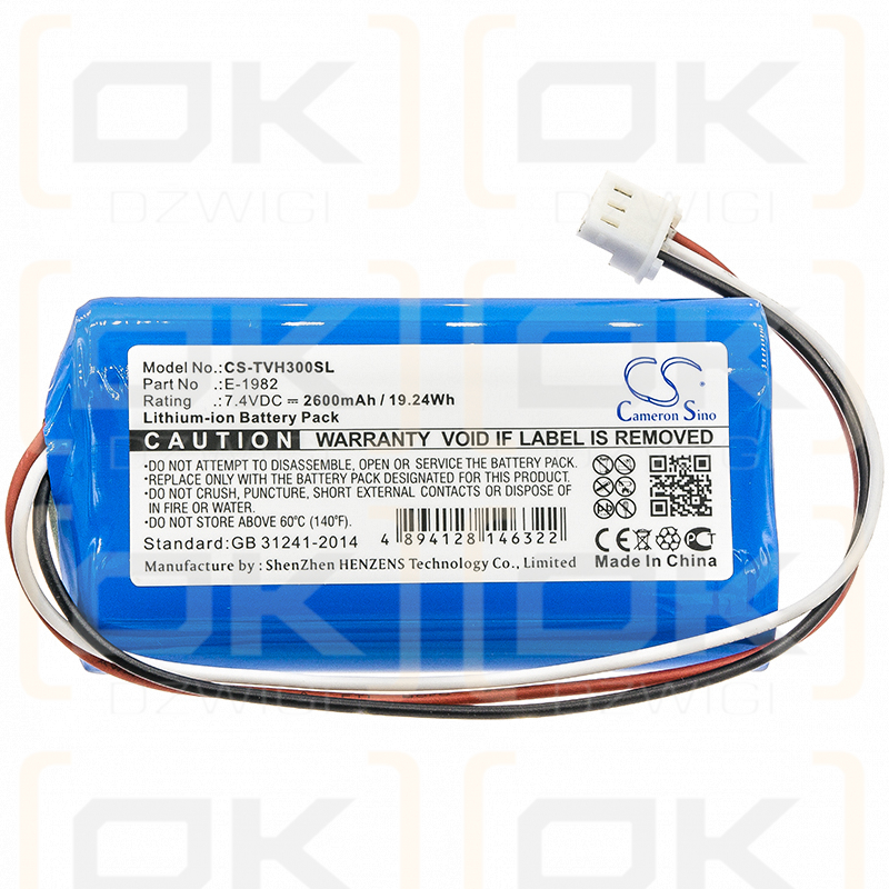 Televes H30FLEX / E-1982 2600mAh Li-ion 7.4V (Cameron Sino)