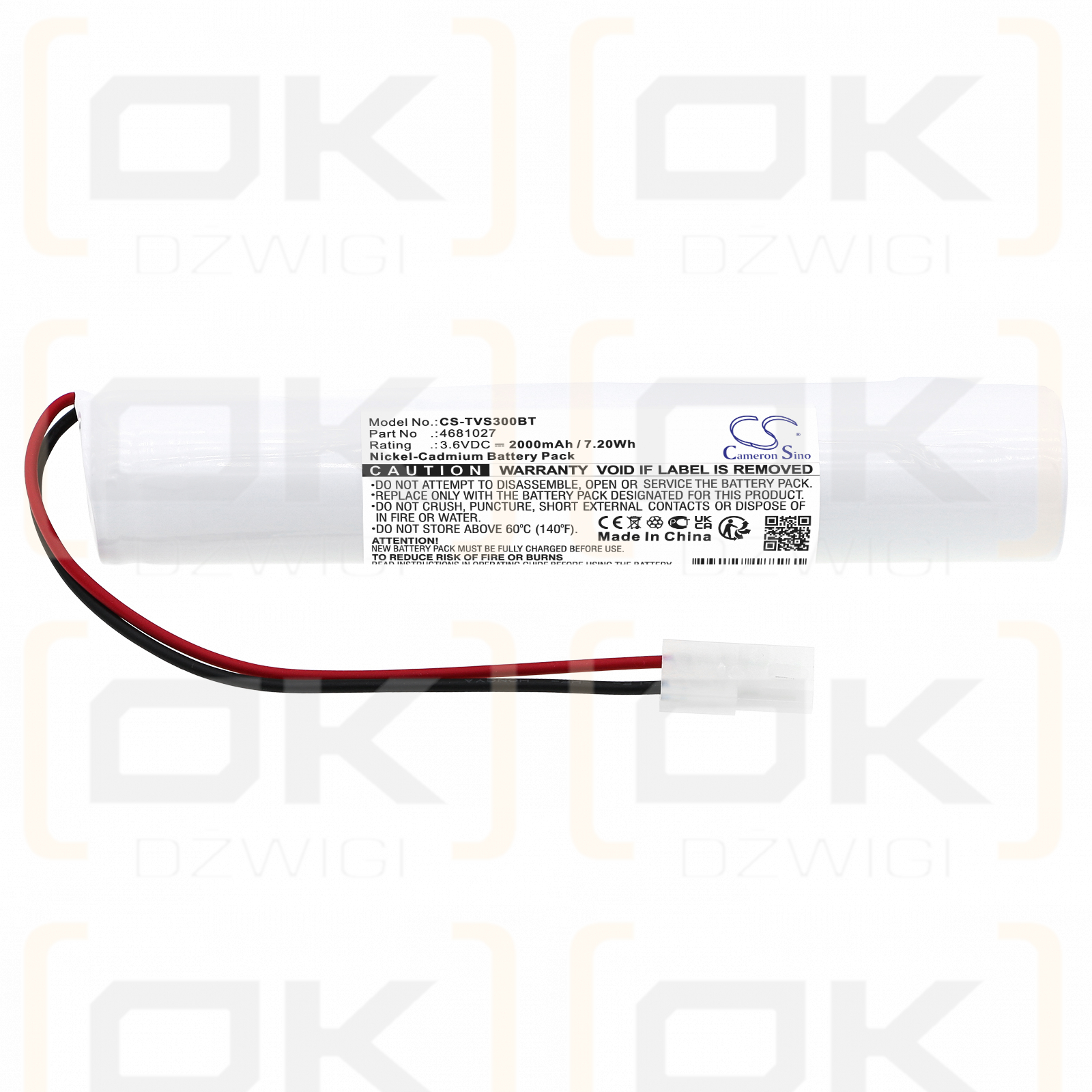 NLB 365 / BAT-HT36-1500CL 2000 mAh Ni-CD 3,6 V (Cameron Sino)