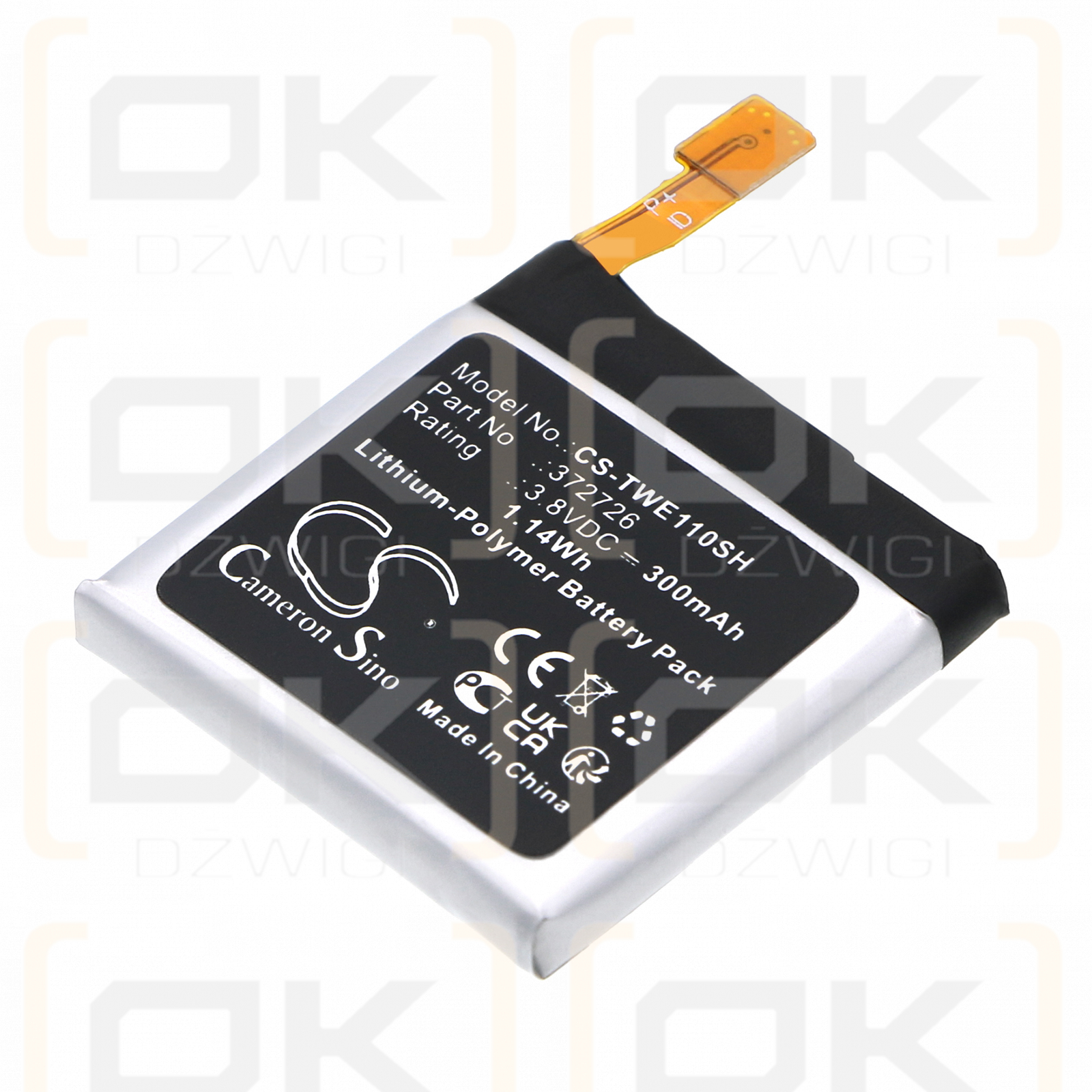 Ticwatch 1 46mm / 372726 300mAh Li-Polymer 3.8V (Cameron Sino)