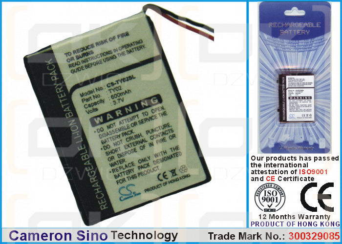 MP3-плеер Rio Nitrus / TY02 600 мАч Li-ion 3,7 В (Cameron Sino)