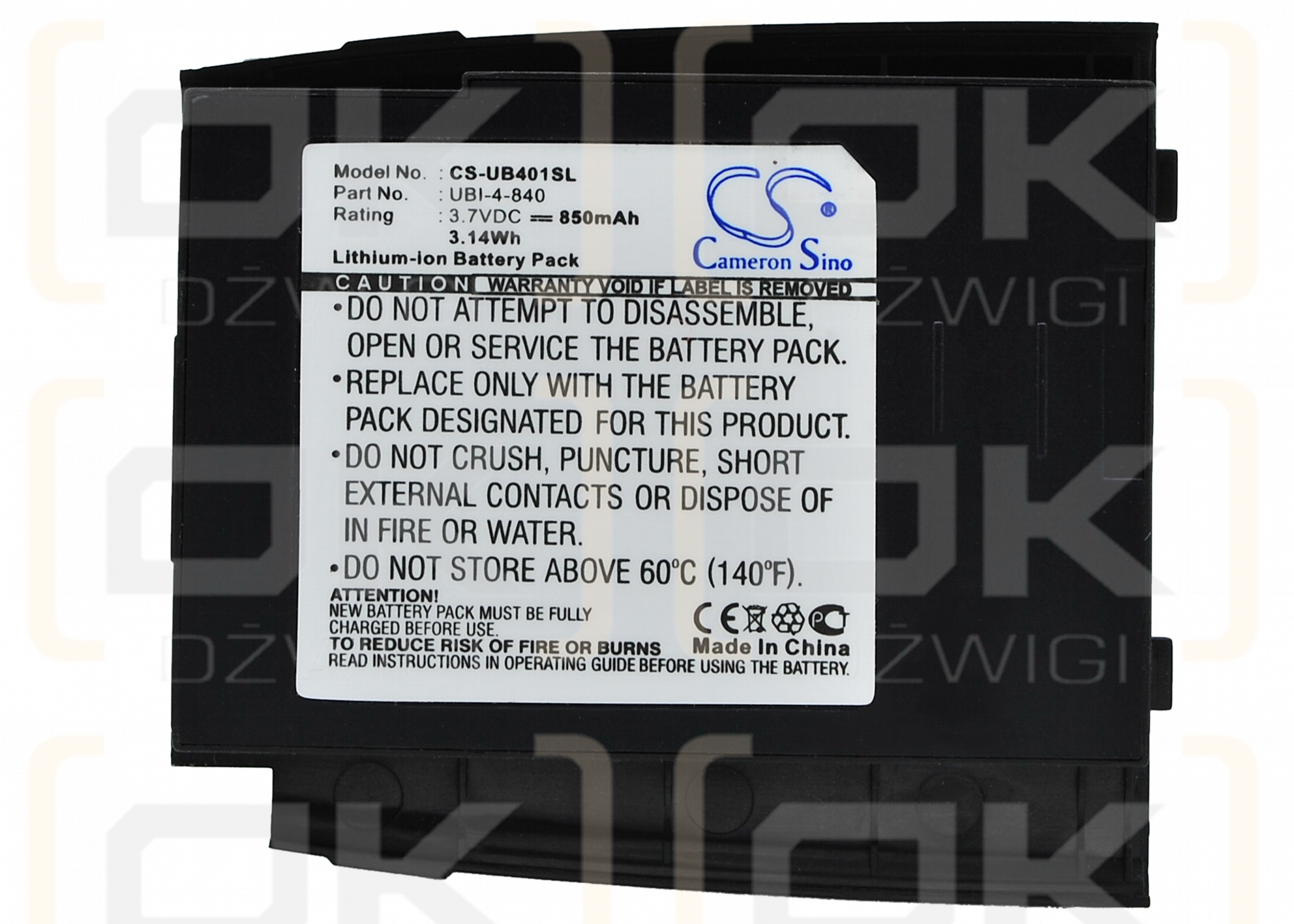 Gigabyte gSmart / UBI-4-840 850 mAh Li-ion 3,7 V (Cameron Sino)