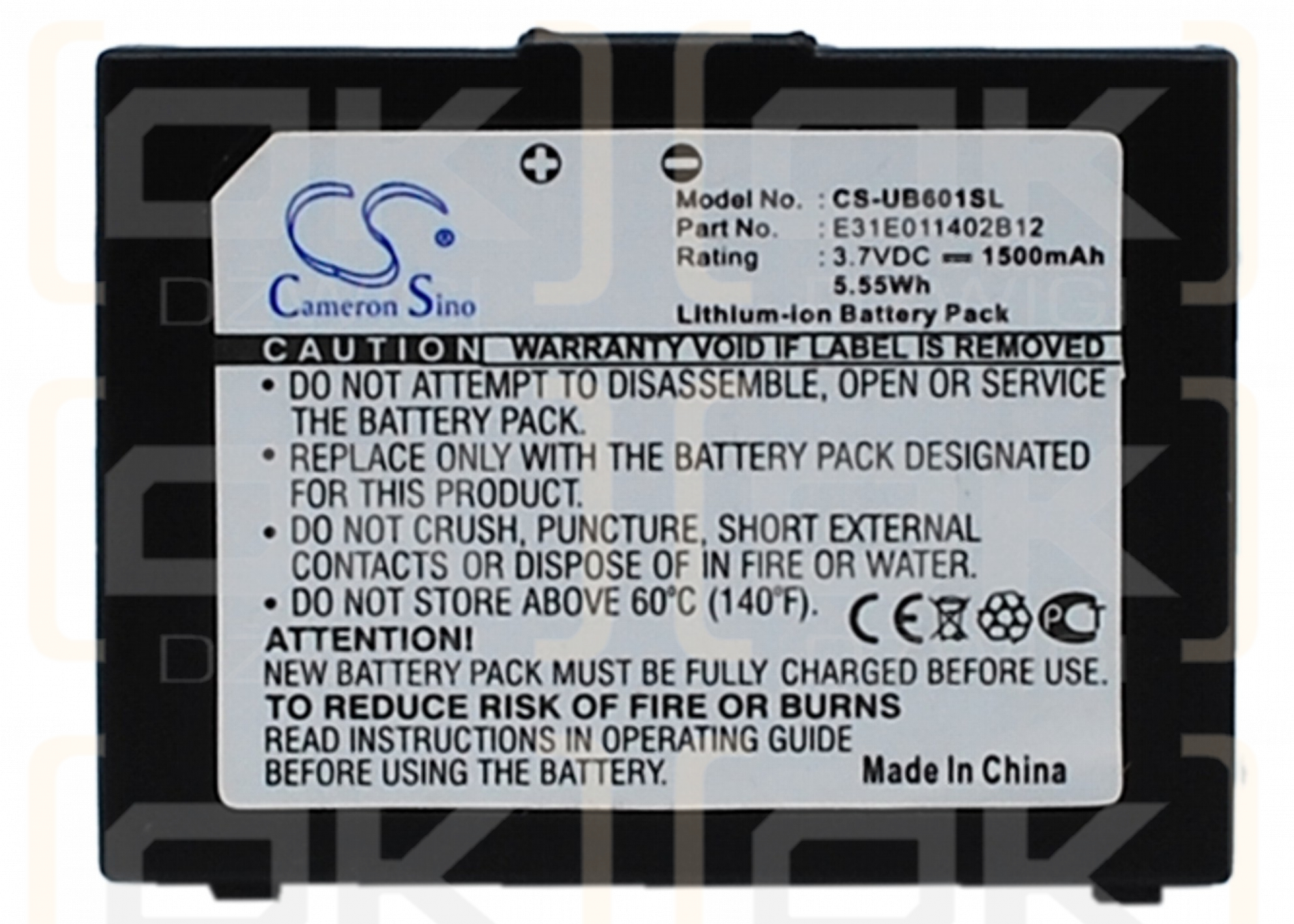 Сменный аккумулятор для I-Mate JAQ / 6027B0015501 1500 мАч Li-ion 3,7 В (Cameron Sino)