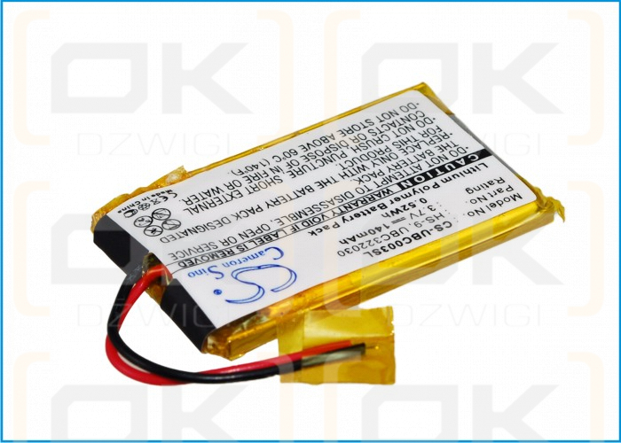 Ultralife UBP008 / HS-9 140mAh Li-Polymer 3.7V (Cameron Sino)