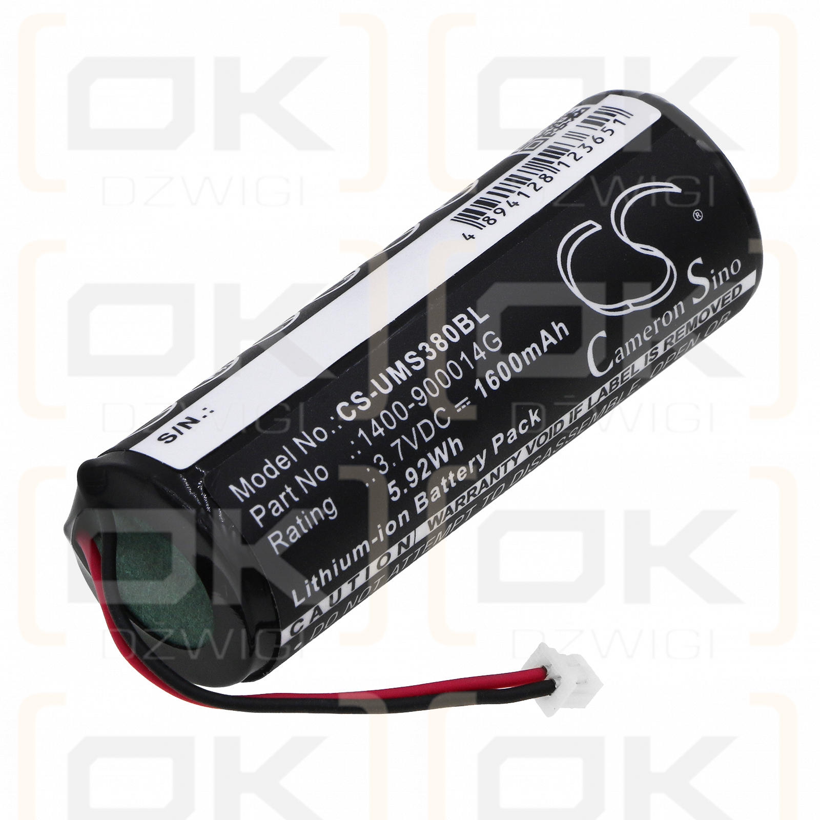 Unitech MS380-CUPBGC-SG / 1400-900014G 1600mAh Li-ion 3.7V (Cameron Sino)