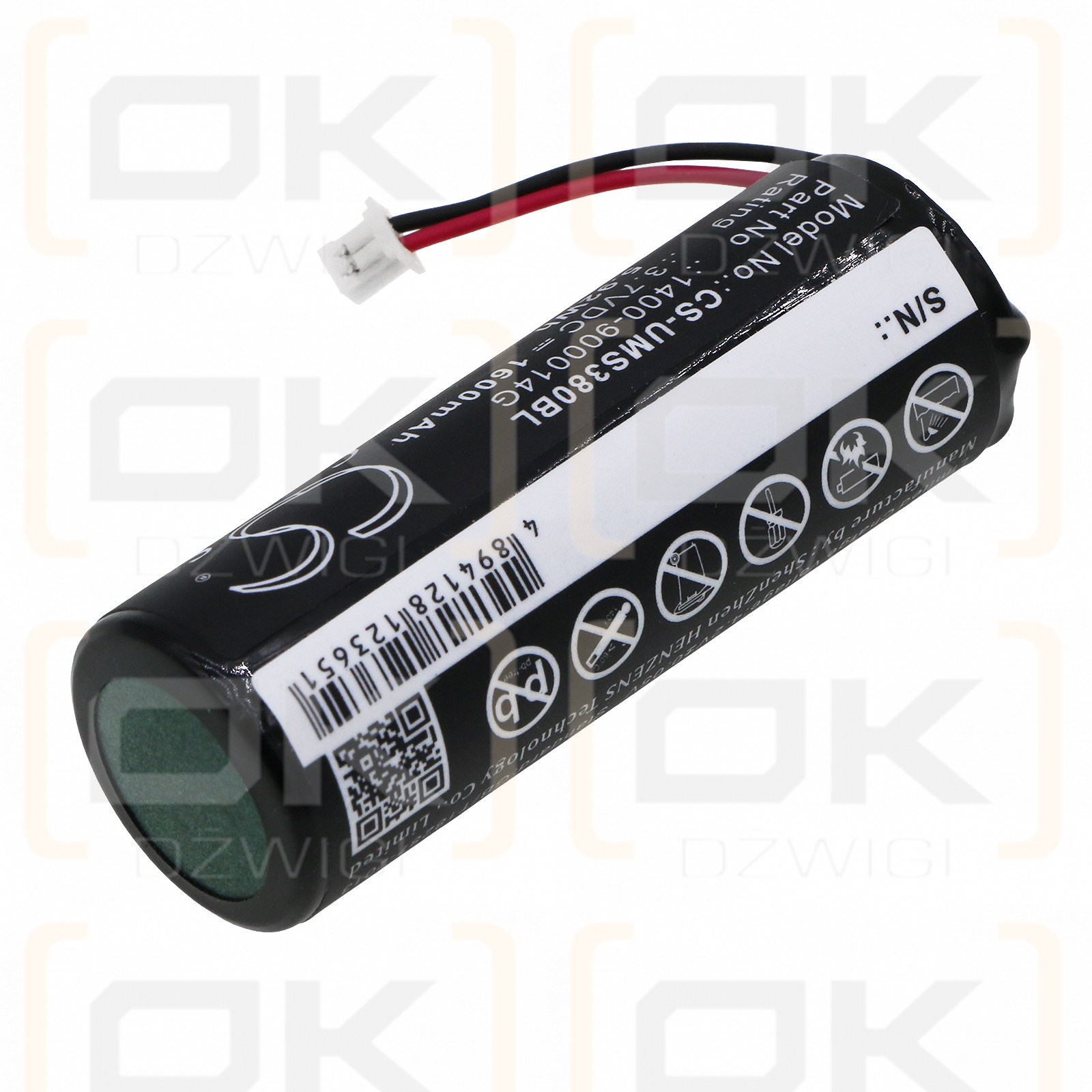 Unitech MS380-CUPBGC-SG / 1400-900014G 1600mAh Li-ion 3.7V (Cameron Sino)