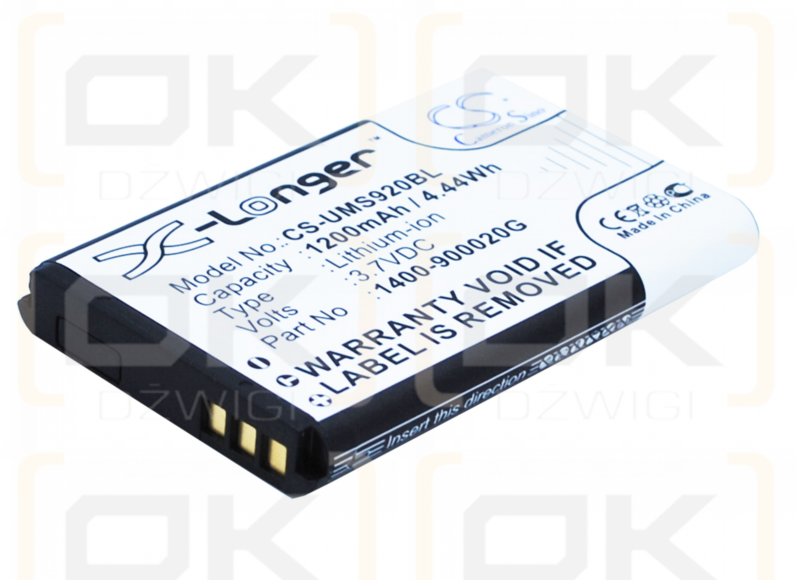 Unitech MS920 / 1400-900020G 1200mAh Li-ion 3.7V (Cameron Sino)