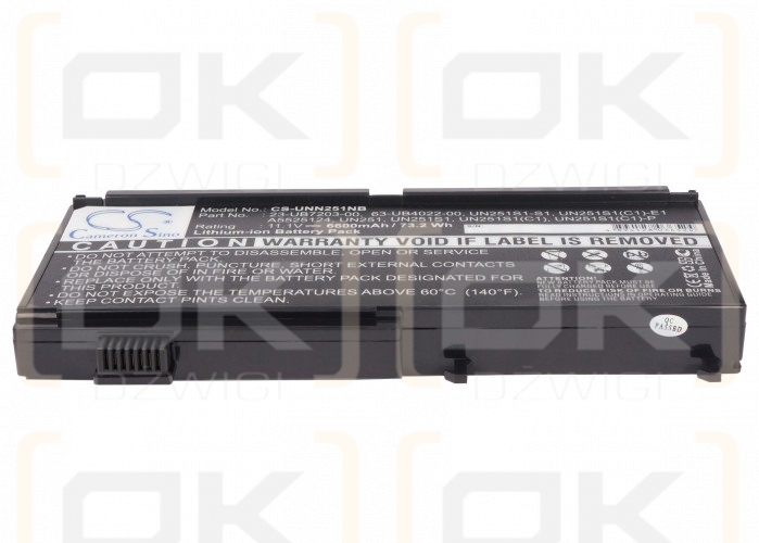 Peacock FreeLiner XP 2500+ / 23-UB7203-00 6600 mAh Li-ion 11,1 V (Cameron Sino)