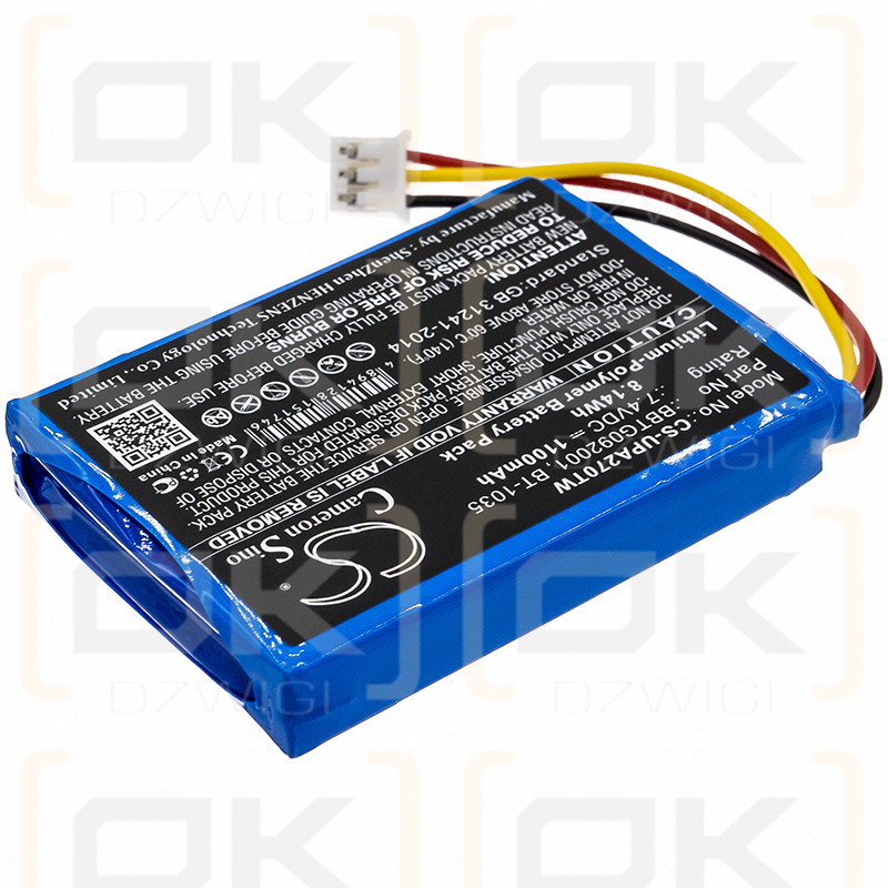 Uniden Atlantis 270 / BBTG092001 1100mAh Li-Polymer 7.4V (Cameron Sino)