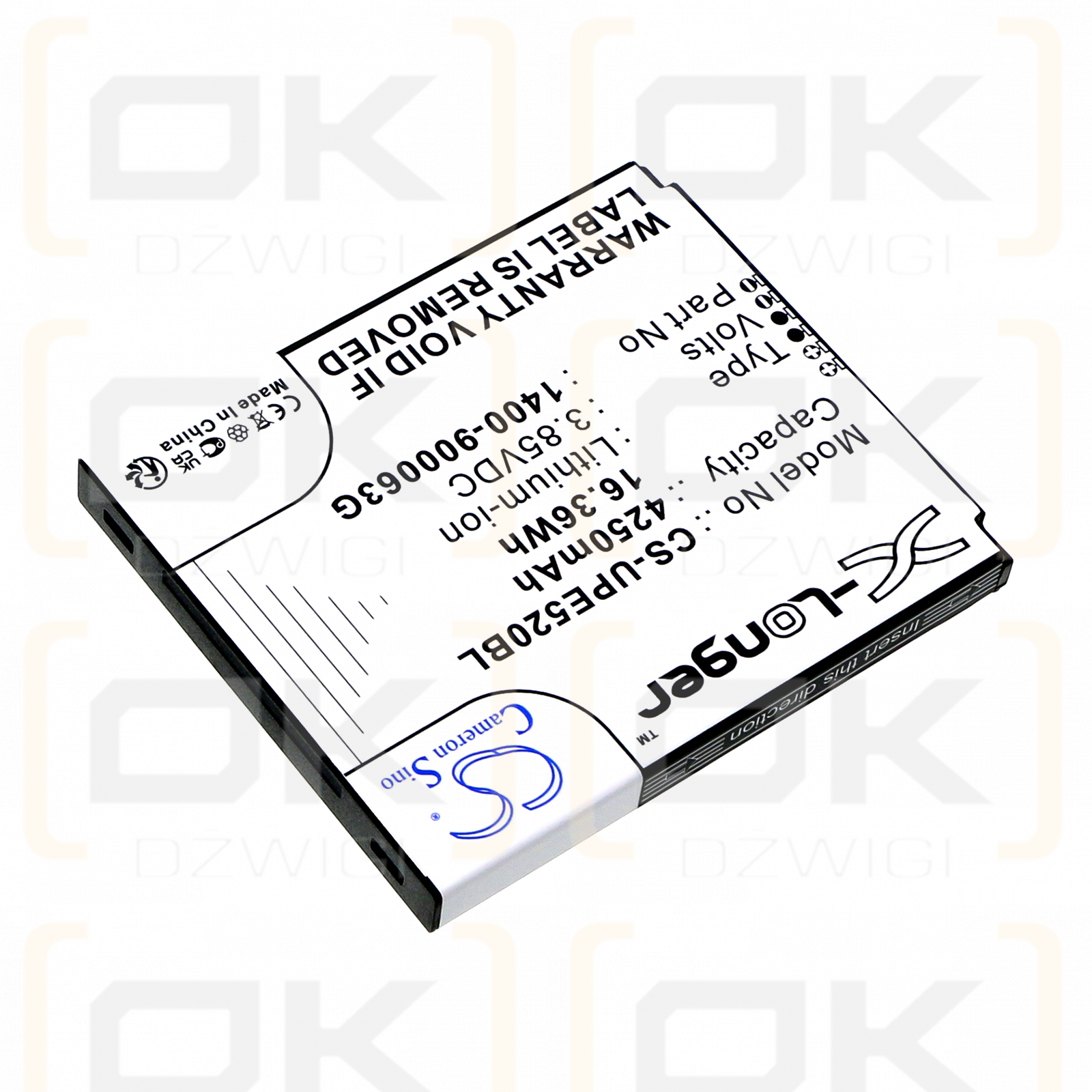 Unitech EA520 / 1400-900063G 4250mAh Li-ion 3.85V (Cameron Sino)