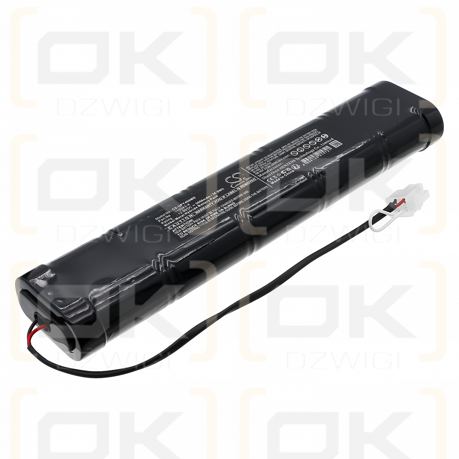 Batería Uniphy 409/110243-X de 3000 mAh, Ni-MH, 12,0 V (Cameron Sino)