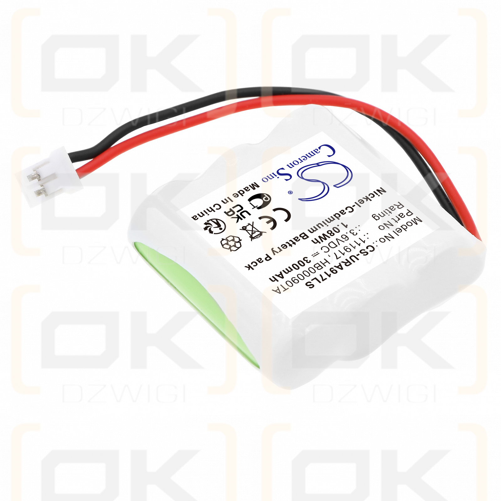 URA 140131/111917 300 mAh Ni-MH 3,6 V (Cameron Sino)