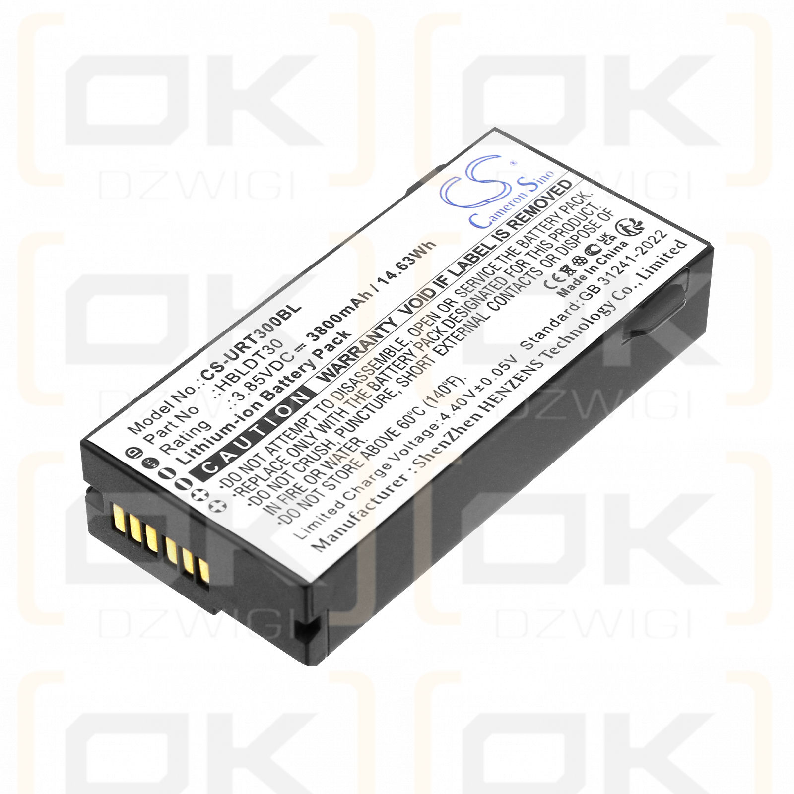 Urovo DT30 / HBLDT30 3800 mAh Li-Ionen 3,85 V (Cameron Sino)
