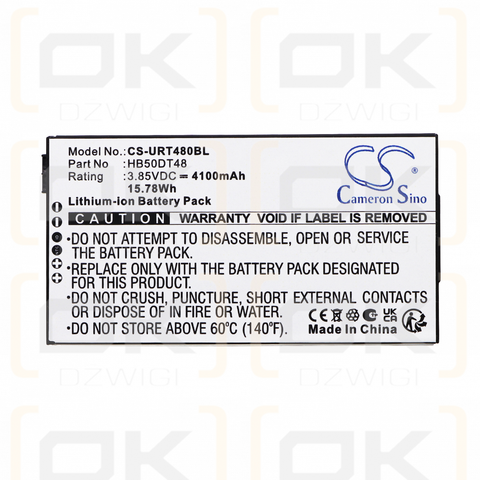 Bateria zamienna do Urovo CT48 / HB50DT48 4100 mAh Li-ion 3.85 V (Cameron Sino)