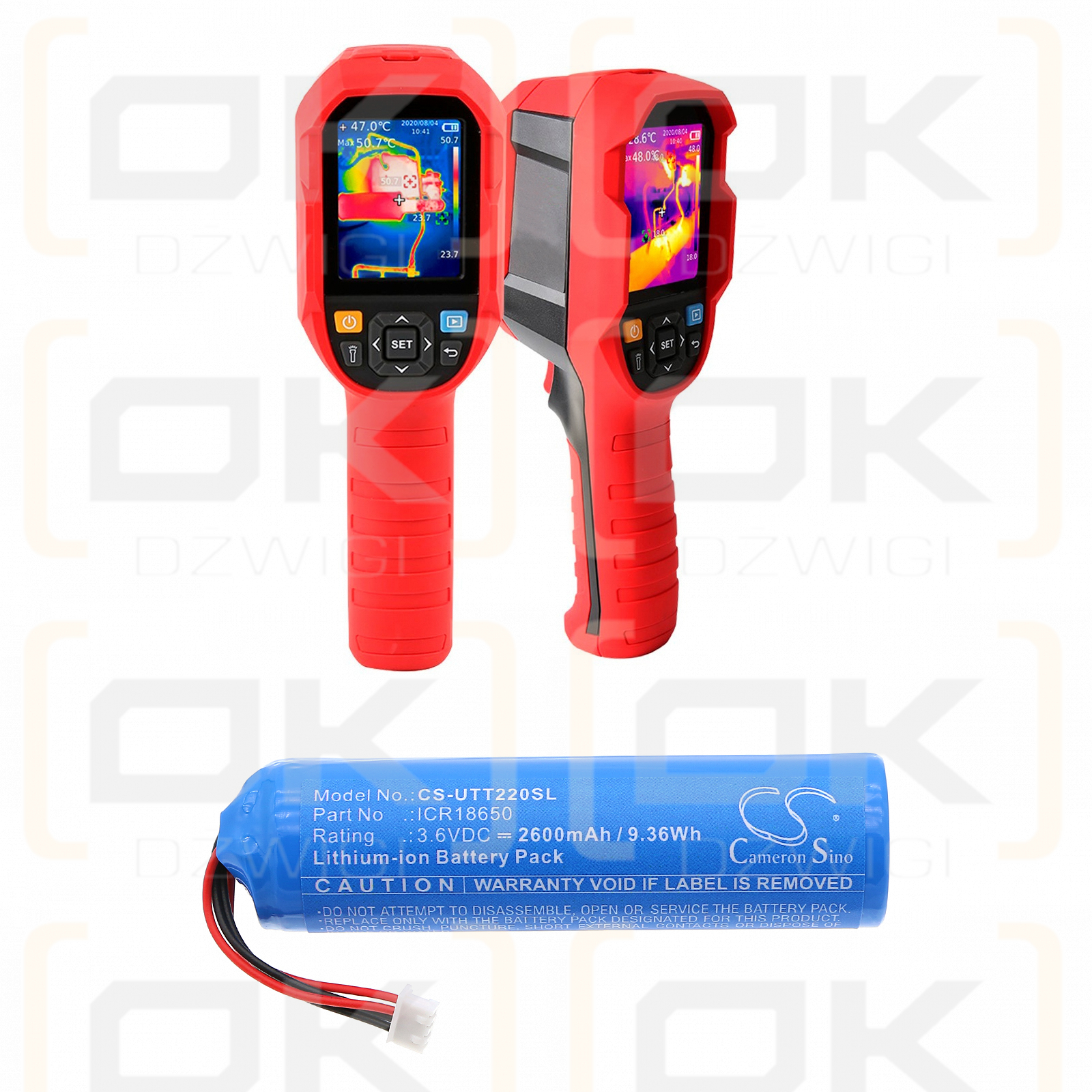 UTI-N UTi22A Heavy Duty Thermal Camera / ICR18650 2600mAh Li-ion 3.6V (Cameron Sino)