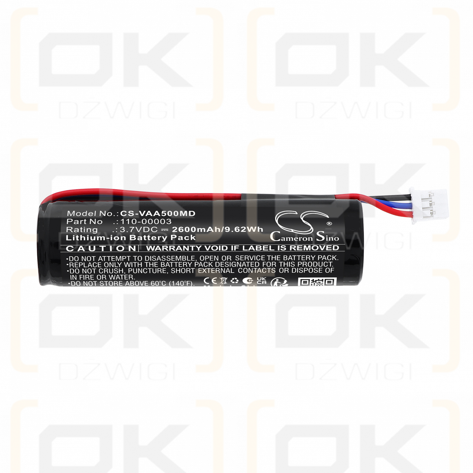 Ersatzakku für Venen Accuvein AV500 Illuminator / 110-00003 2600 mAh Li-Ion 3,7 V (Cameron Sino)