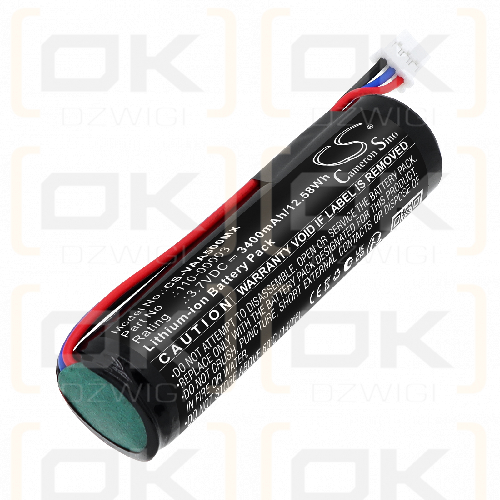 Ersatzakku für Veins Accuvein AV500 Illuminator / 110-00003 3400 mAh Li-Ion 3,7 V (Cameron Sino)