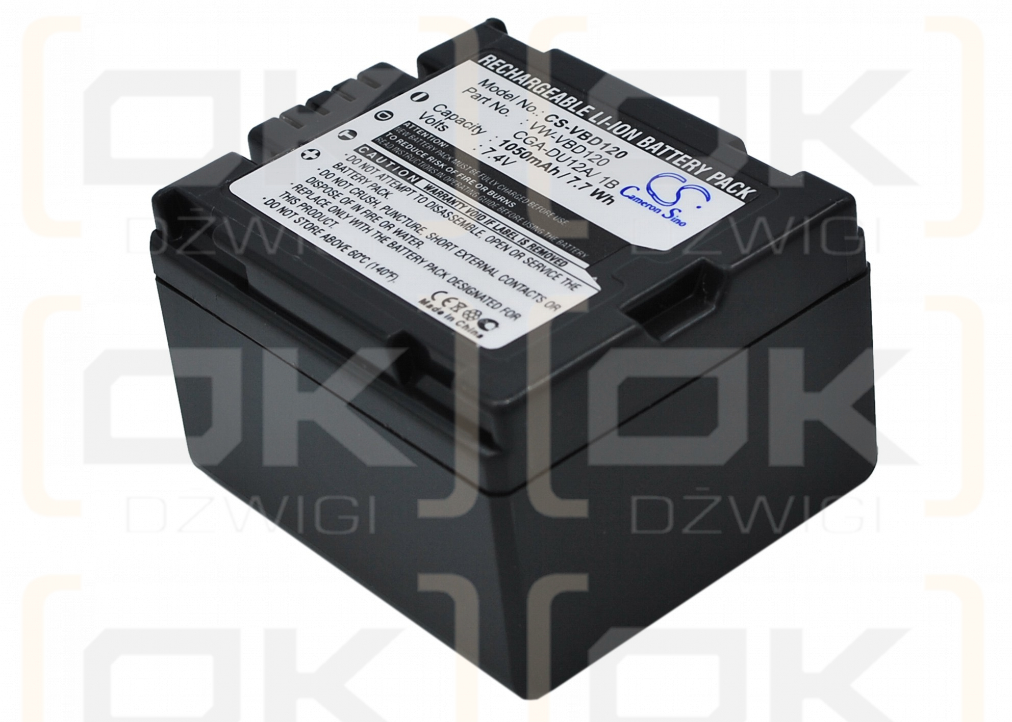 Panasonic DZ-GX3300(B) / VW-VBD120 1050mAh Li-ion 7.4V (Cameron Sino)