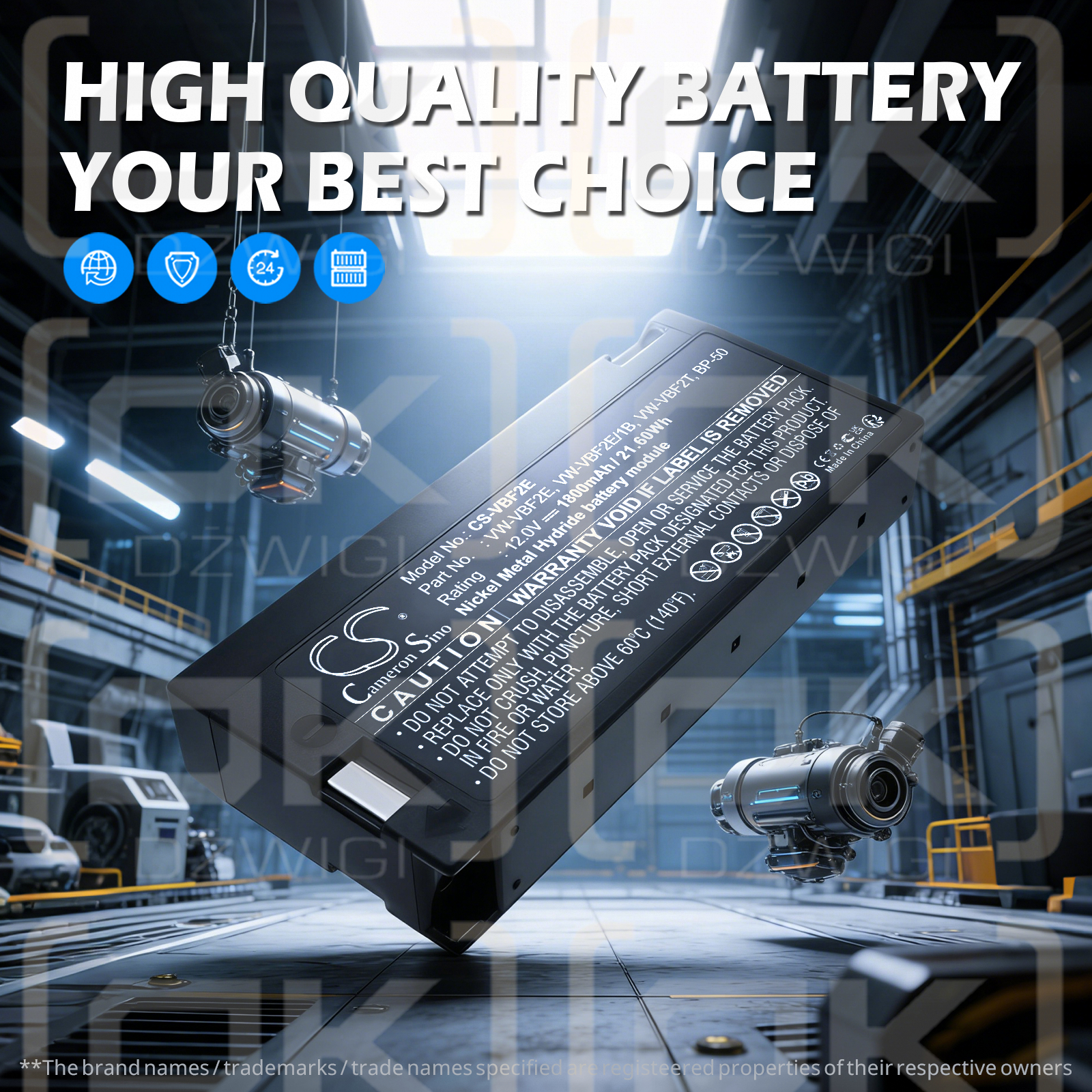 Philips M1277A / 40488A 1800mAh Ni-MH 12.0V (Cameron Sino)