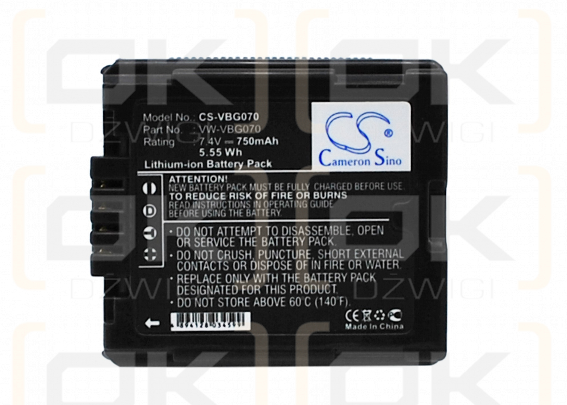 Panasonic HDC-SD700 / VW-VBG070 750mAh Li-ion 7.4V (Cameron Sino)