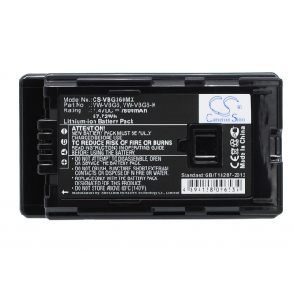 Panasonic CGA-E625 / VW-VBG6 7800mAh Li-ion 7.4V (Cameron Sino)