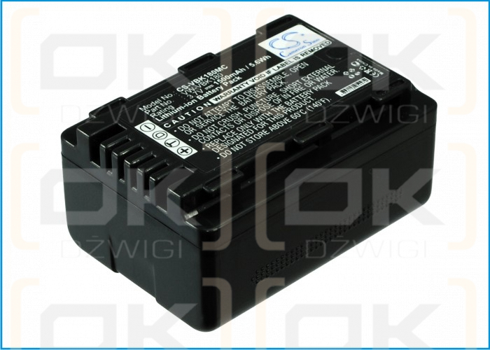 Panasonic SDR-T95 / VW-VBK180 1500mAh Li-ion 3.7V (Cameron Sino)