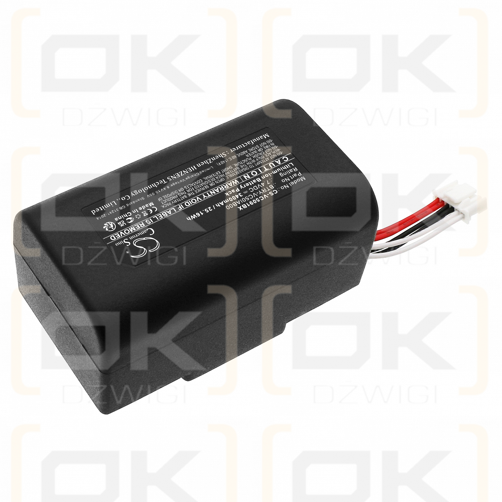 Reference VC5090-MA0TMQGH66R / 82-76786-03 3400mAh Li-ion 7.4V (Cameron Sino)