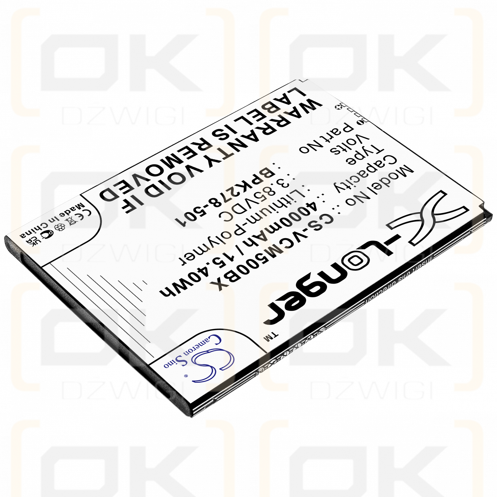 Verifone CM5 / BPK278-501 4000 mAh Li-Polymer 3,85 V (Cameron Sino)