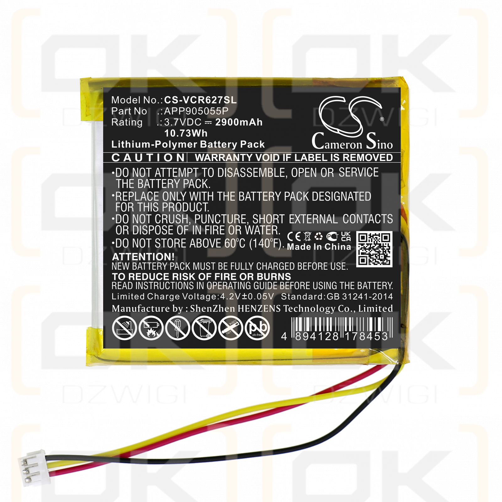 VentureCraft R627 / APP905055P 2900 mAh Li-Polymer 3,7 V (Cameron Sino)