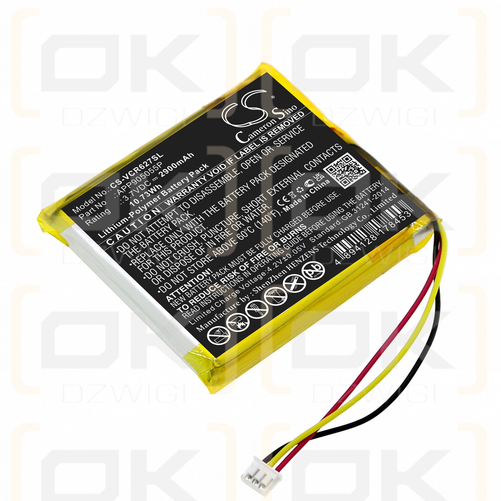 VentureCraft R627 / APP905055P 2900 mAh Li-Polymer 3,7 V (Cameron Sino)