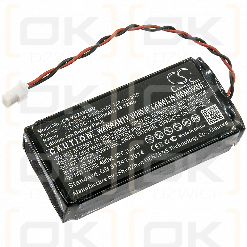 Verathon KMBNK513475 / 0400-0100 1200mAh Li-ion 11.1V (Cameron Sino)