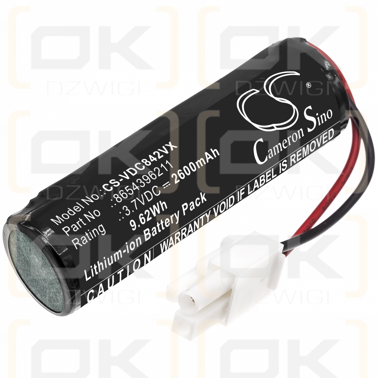 Vileda VI409842 / 8654396211 2600mAh Li-ion 3.7V (Cameron Sino)