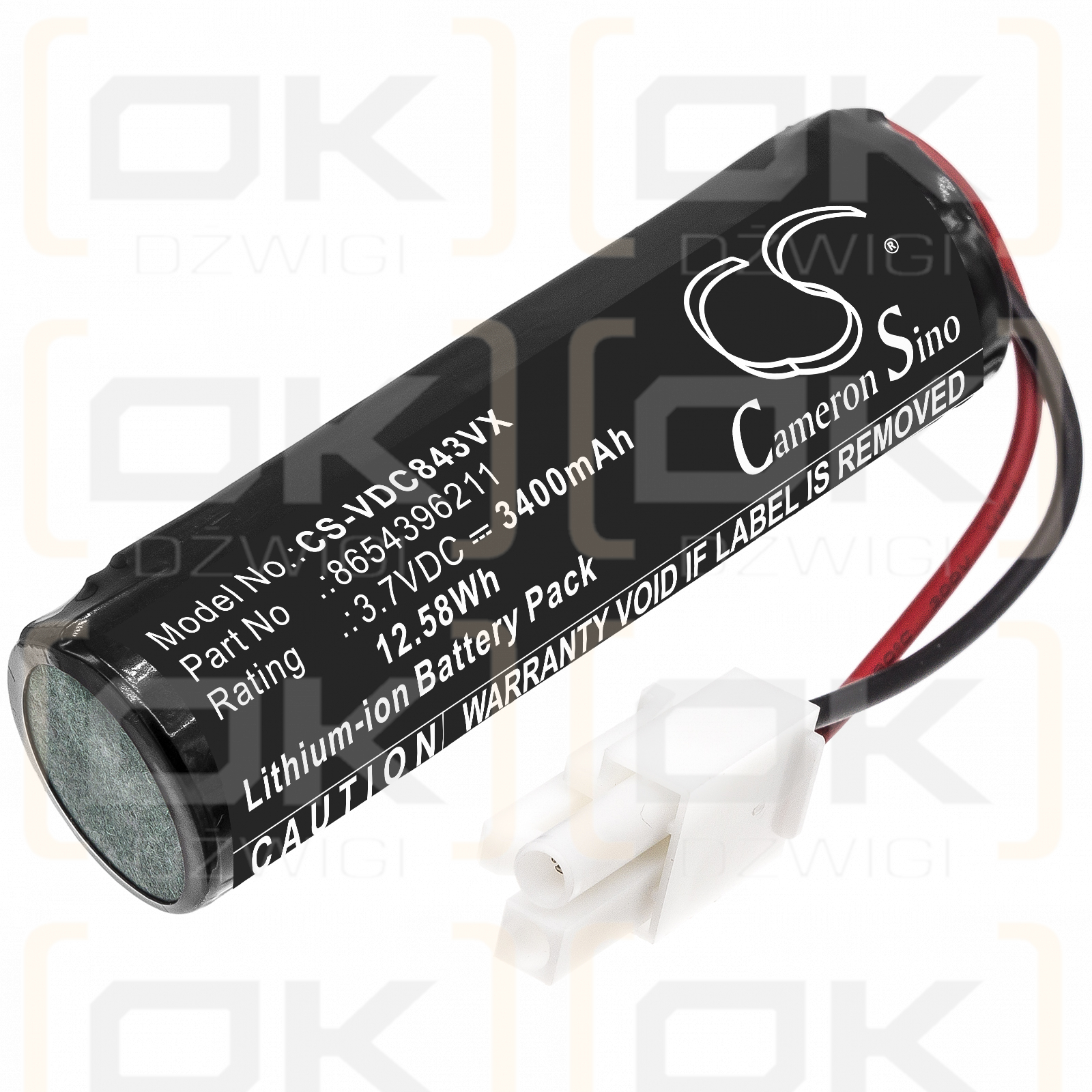 Vileda VI409842 / 8654396211 3400mAh Li-ion 3.7V (Cameron Sino)