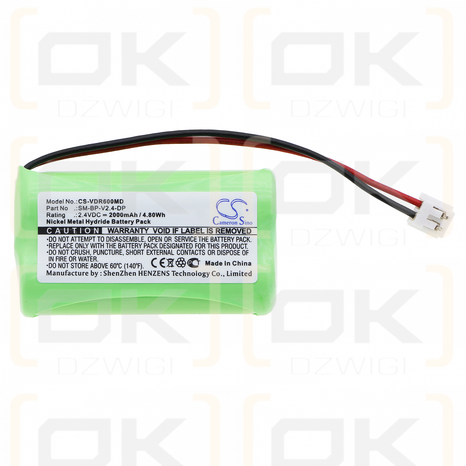 VDW Raypex 6 / SM-BP-V2.4-DP 2000mAh Ni-MH 2.4V (Cameron Sino)