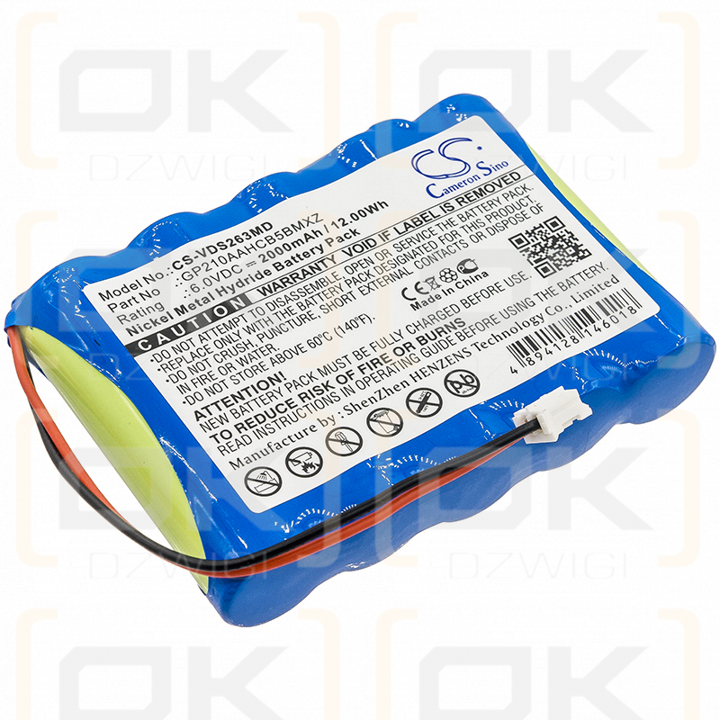 VDW SR2634 / GP210AAHCB5BMXZ 2000mAh Ni-MH 6.0V (Cameron Sino)