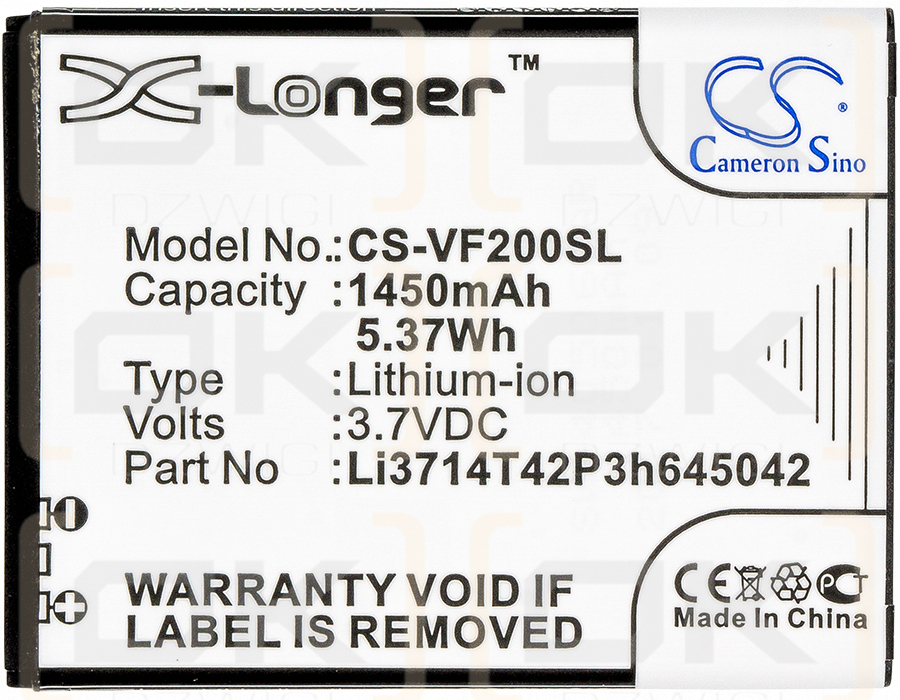 Vodafone VFD 200 / Li3714T42P3h645042 1450 mAh Li-Ion 3,7 V (Cameron Sino)