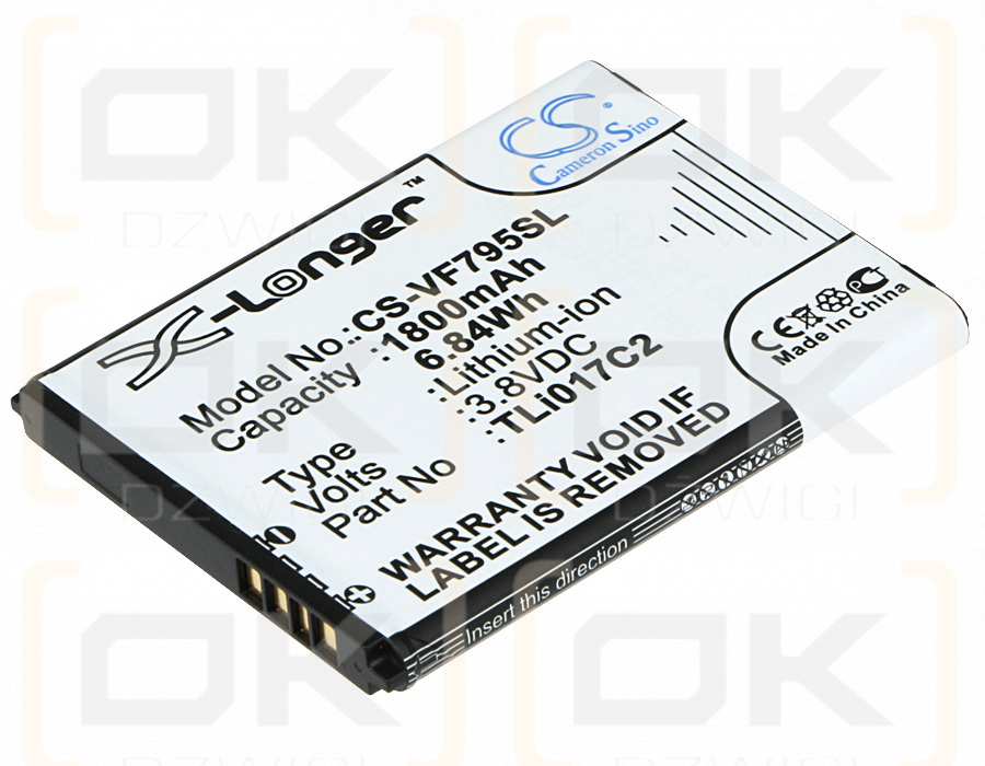 Vodafone VF795 / TLi017C2 1800 mAh Li-Ion 3,8 V (Cameron Sino)