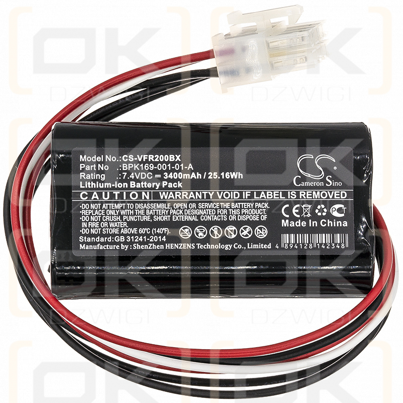 Verifone PCA169-001-01 / BPK169-001-01-A 3400mAh Li-ion 7.4V (Cameron Sino)