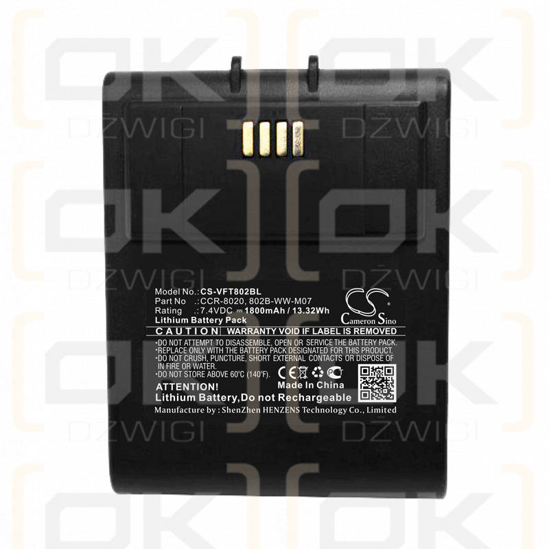 VeriFone M50 / CCR-8020 1800 mAh Lithium 7,4 V (Cameron Sino)