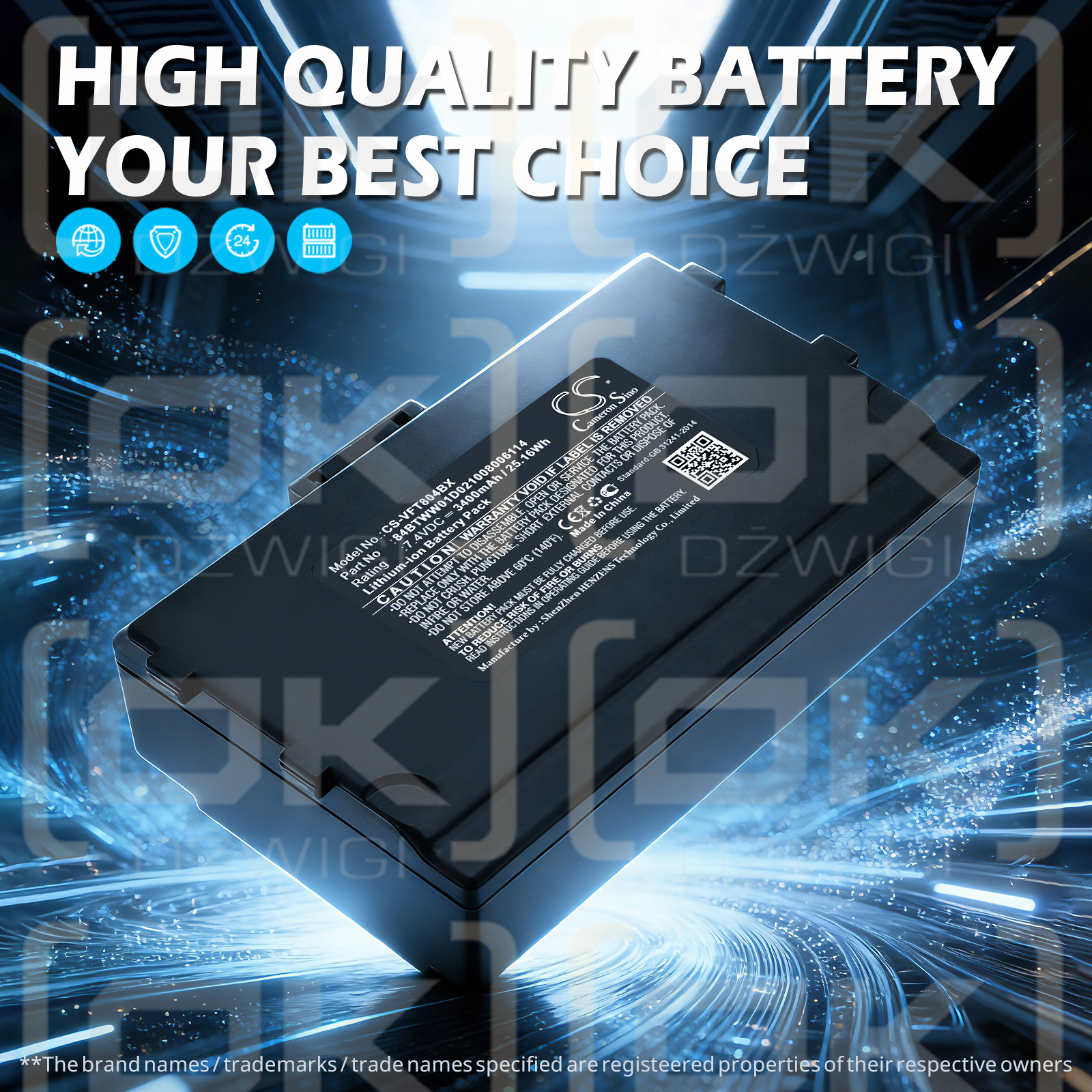 VeriFone Nurit 8400 PCI COMPLIANT / 84BTWW01D021008006114 3400 mAh Li-ion 7.4 V (Cameron Sino)