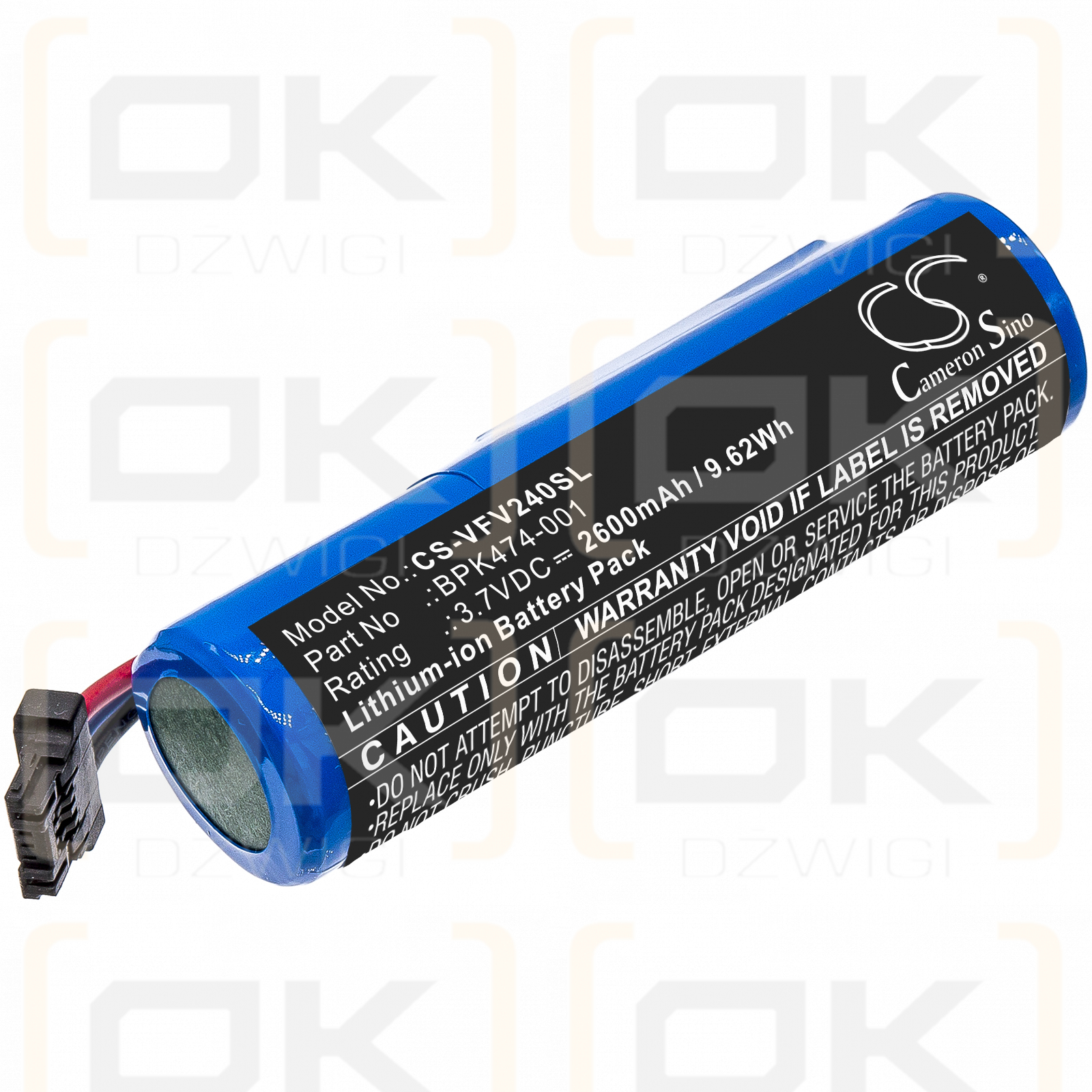 Verifone 3GBWC / BPK474-001 2600 mAh Li-Ion 3,7 V (Cameron Sino)