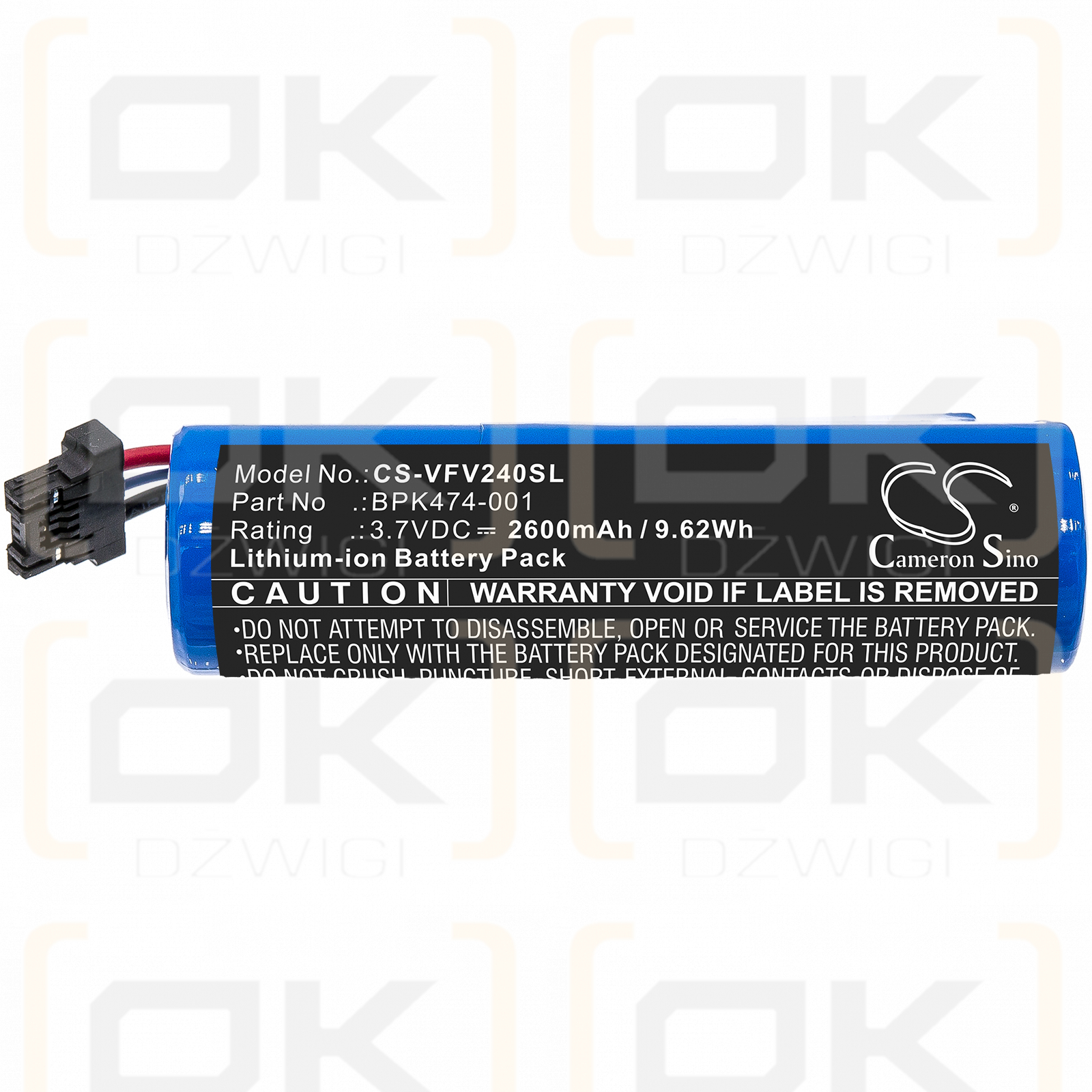 Verifone 3GBWC / BPK474-001 2600 mAh Li-Ion 3,7 V (Cameron Sino)