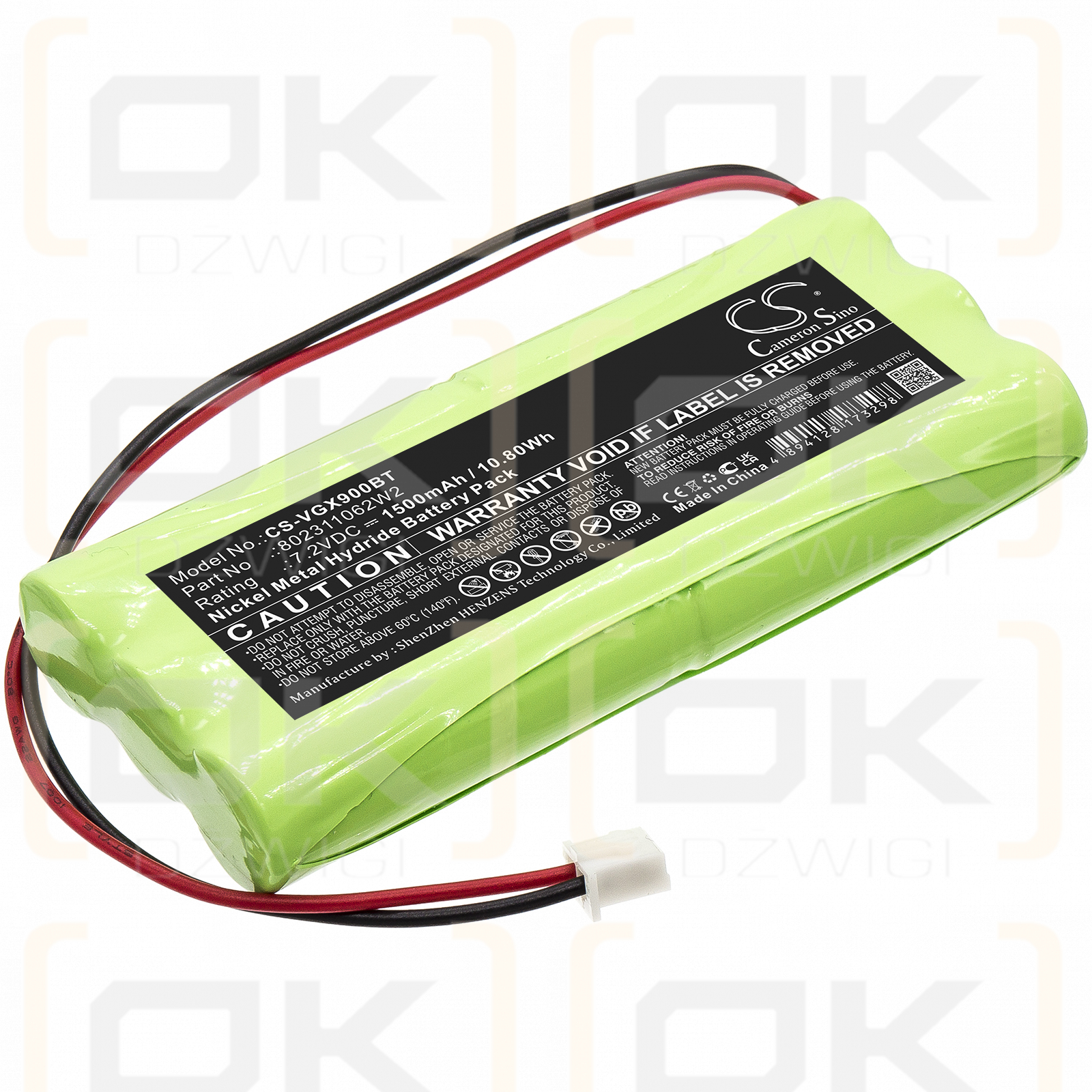 Vesta VESTA-030 RP-29-F1 / 802311062W2 1500mAh Ni-MH 7.2V (Cameron Sino)