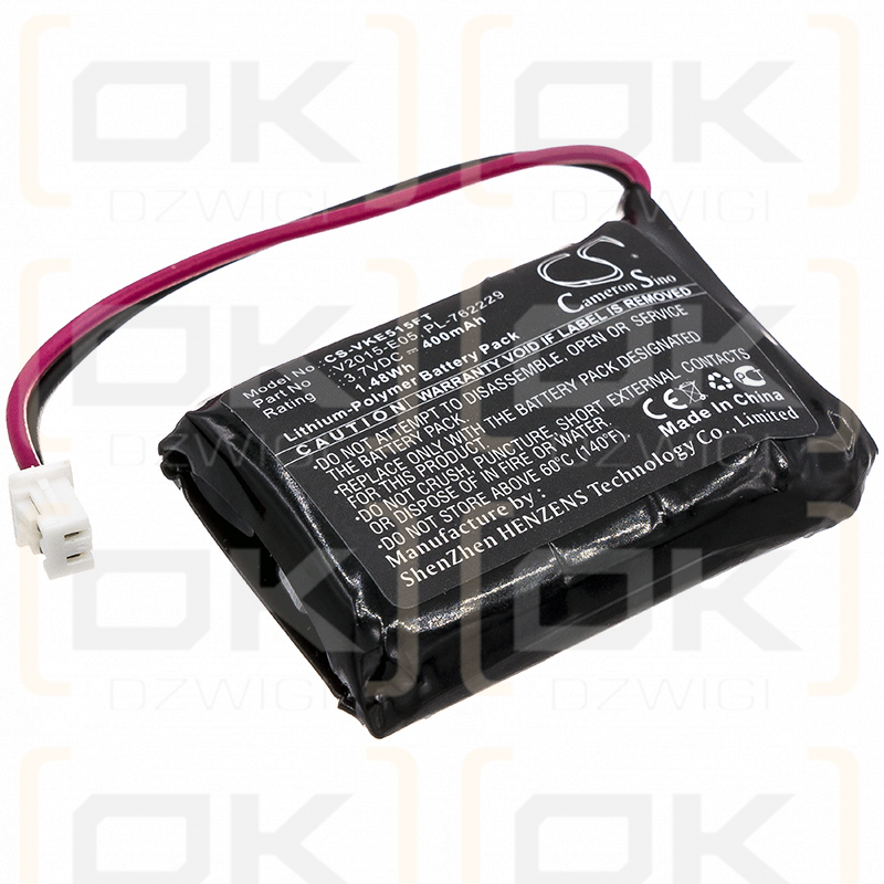 ViKLi V2015-E05 / V2015-E05 400mAh Li-polímero 3.7V (Cameron Sino)