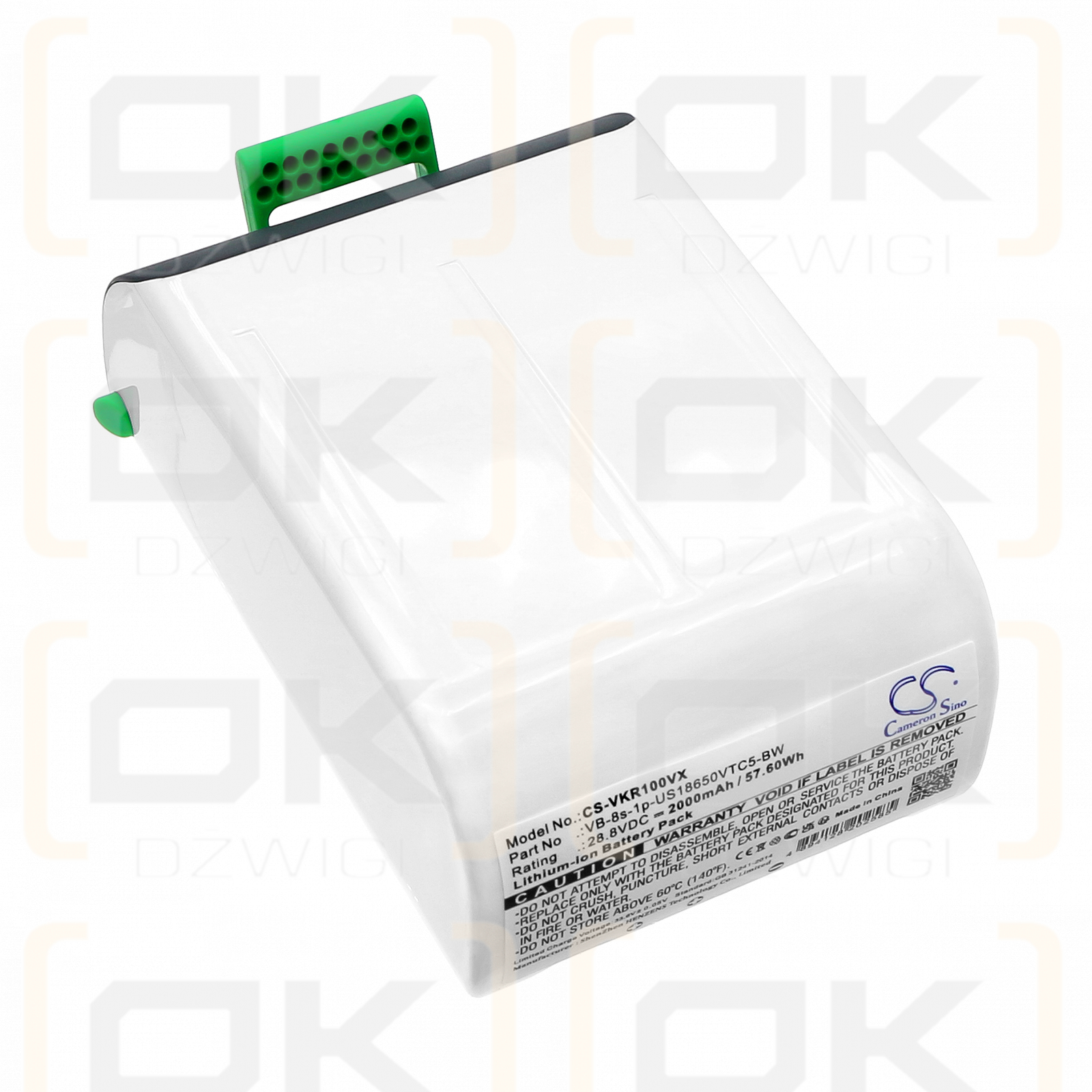 Vorwerk Kobold VB100 / 48245 2000mAh Li-ion 28.8V (Cameron Sino)