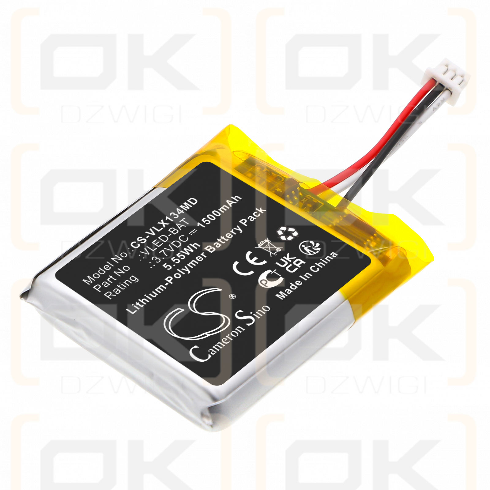 TransLite Veinlite LEDX / VLED-BAT 1500mAh Li-Polymer 3.7V (Cameron Sino)