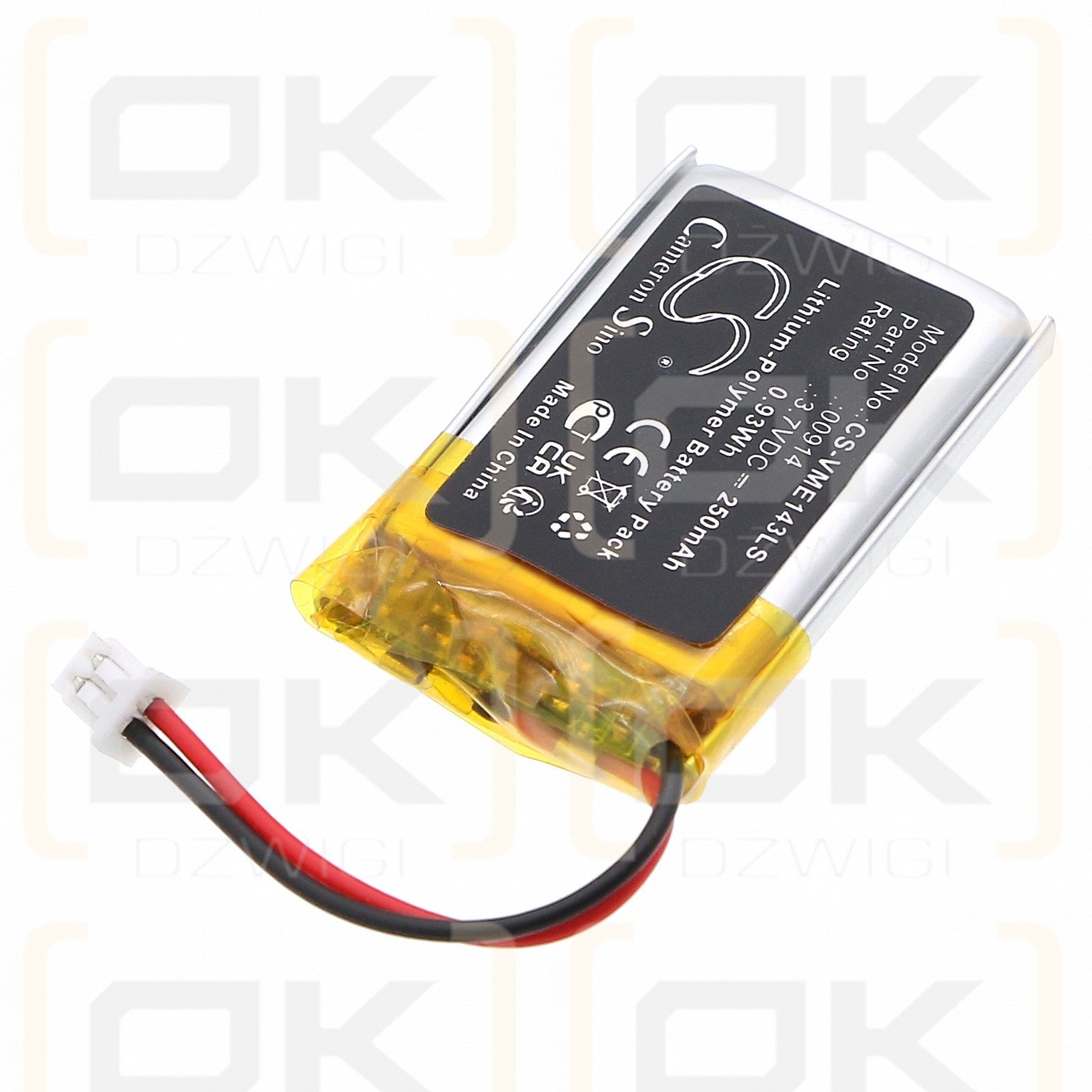 VIMAR 30397/00914 Batería de polímero de litio de 250 mAh y 3,7 V (Cameron Sino)