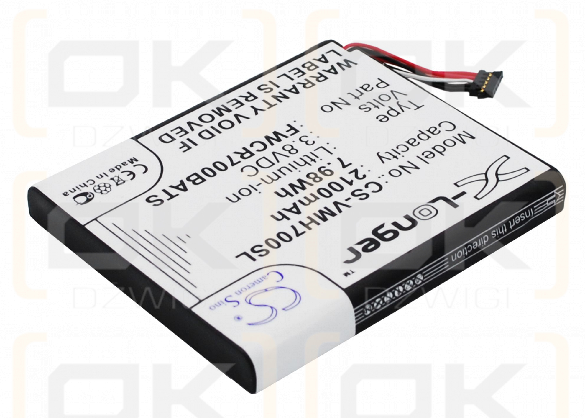 Verizon MHS800L / FWCR700BATS 2100mAh Li-ion 3.8V (Cameron Sino)