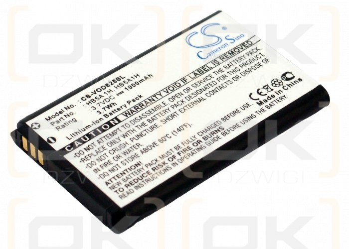 Vodafone VF625 / HB5A 1H 1000 mAh Li-Ion 3,7 V (Cameron Sino)