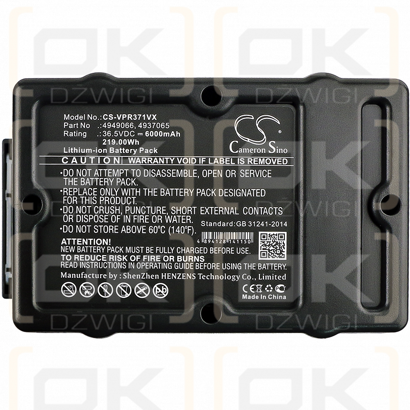 WOLF Garten Hybrid Power 40 / 4949066 6000 mAh Li-Ion 36,5 V (Cameron Sino)